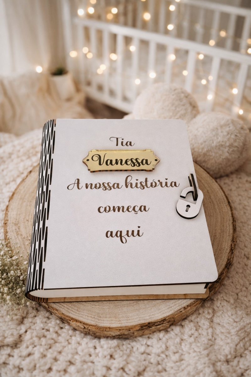 🤍✨ Caixa Livro Personalizada com Body “Aceitas ser a minha Madrinha?”