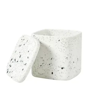 Terrazzo Porta-Bolas De Algod O Branco